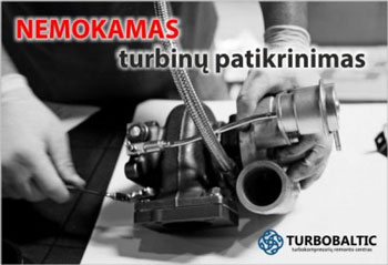 Nuimtos turbinos (turbokompresoriaus) patikrinimas NEMOKAMAI